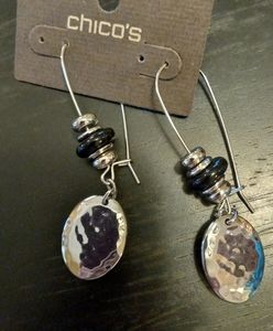 NWT Chico boho long dangled disc ear rings. They are 2.75 inches long.